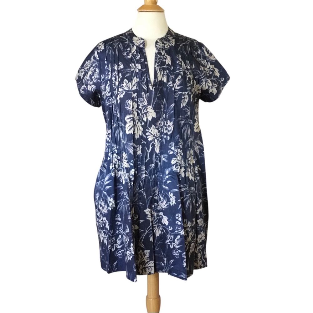 Peruvian Connection Floral Pleated Tunic Dress - Picture 1 of 8